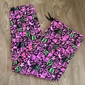 Vintage 90's Neon Equipt Drawstring Water Pants Large